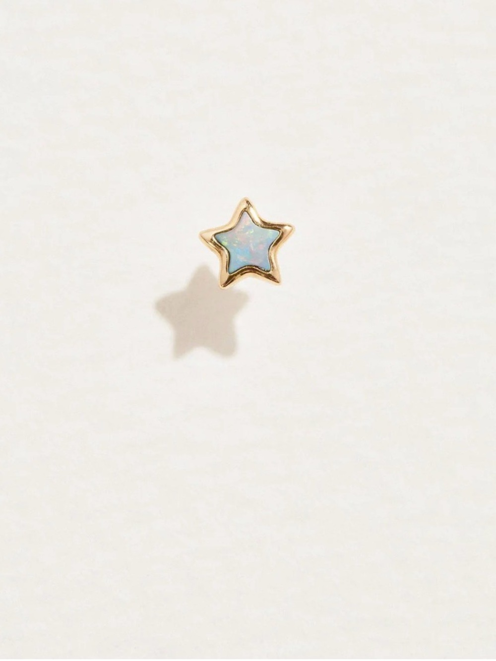 Pamela Love Gold Star Opal Stud - Iridescent Blue-Green